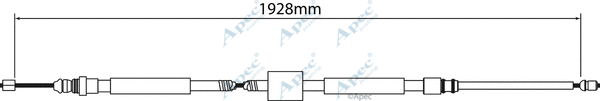 Cable Pull, parking brake (CAB1381)