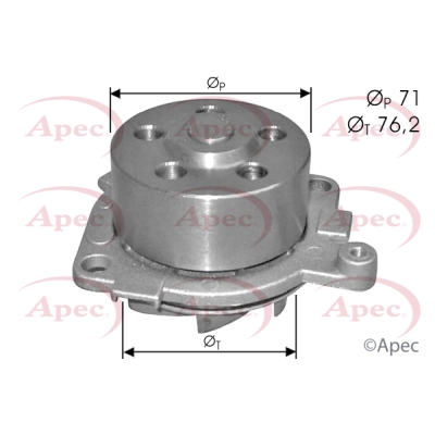 Water Pump, engine cooling (AWP1486)