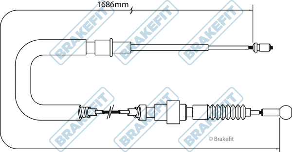 Cable Pull, parking brake (BBC3013)