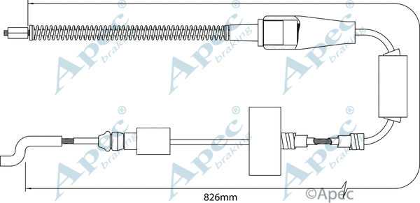 Cable Pull, parking brake (CAB1519)