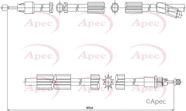 Cable Pull, parking brake (CAB1353)
