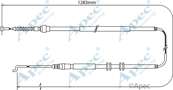 Cable Pull, parking brake (CAB1523)