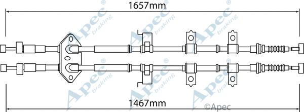 Cable Pull, parking brake (CAB1276)