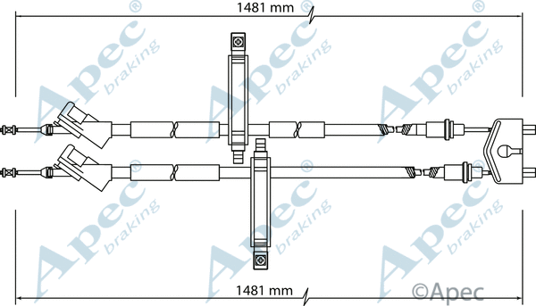 Cable Pull, parking brake (CAB1143)