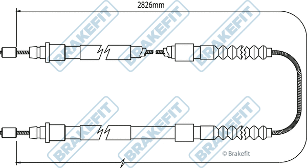 Cable Pull, parking brake (BBC3070)