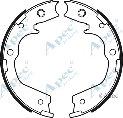 Brake Shoe Set, parking brake (SHU742)