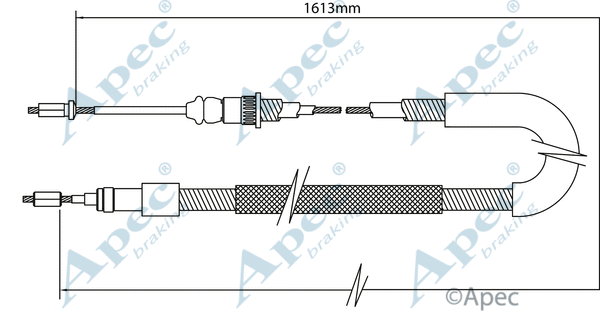 Cable Pull, parking brake (CAB1340)