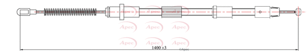 Cable Pull, parking brake (CAB1599)