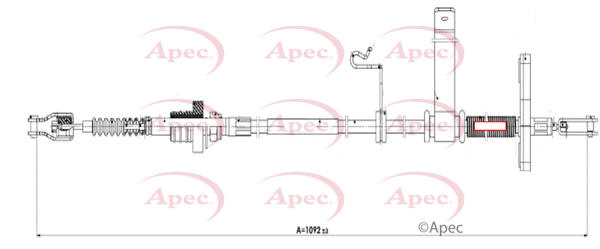 Cable Pull, clutch control (CAB5033)