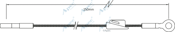 Cable Pull, parking brake (CAB1555)