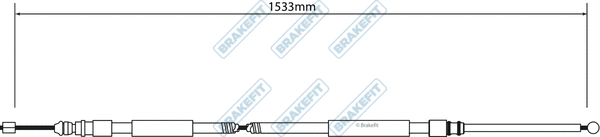 Cable Pull, parking brake (BBC3026)