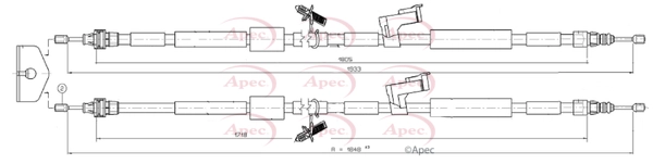 Cable Pull, parking brake (CAB1315)