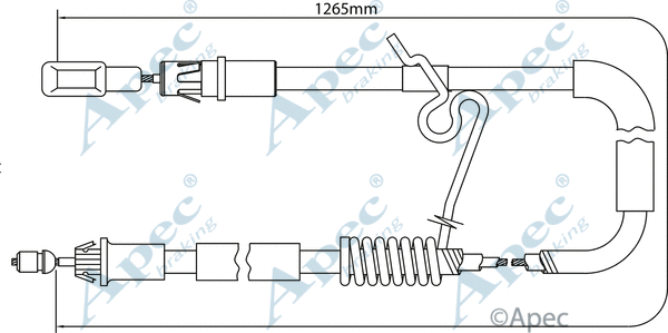Cable Pull, parking brake (CAB1197)