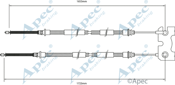 Cable Pull, parking brake (CAB1132)