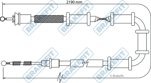 Cable Pull, parking brake (BBC3104)