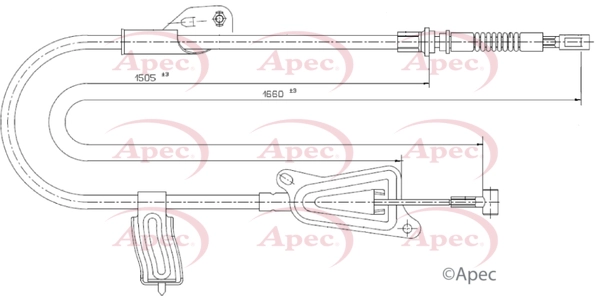 Cable Pull, parking brake (CAB1305)