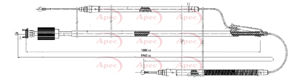 Cable Pull, parking brake (CAB1607)