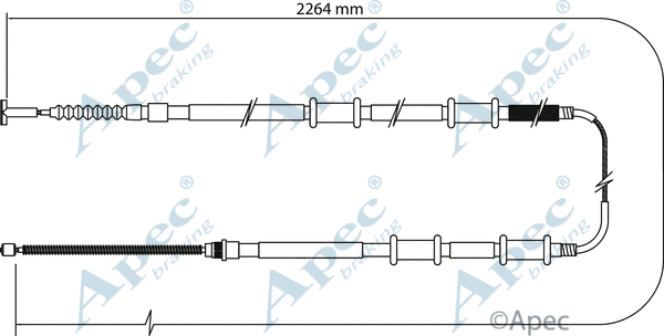 Cable Pull, parking brake (CAB1115)