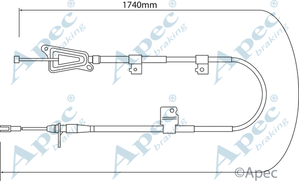 Cable Pull, parking brake (CAB1322)