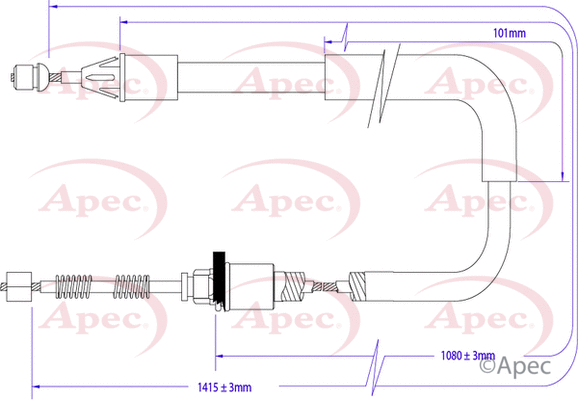 Cable Pull, parking brake (CAB1364)