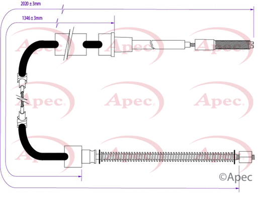 Cable Pull, parking brake (CAB1685)