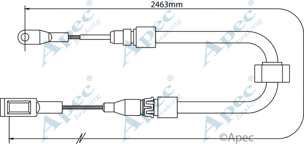 Cable Pull, parking brake (CAB1283)