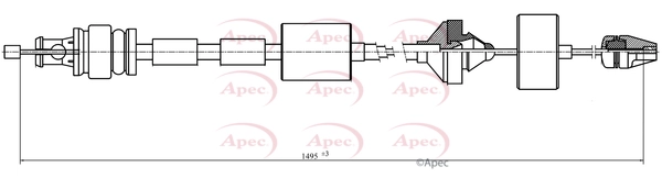 Cable Pull, clutch control (CAB5036)