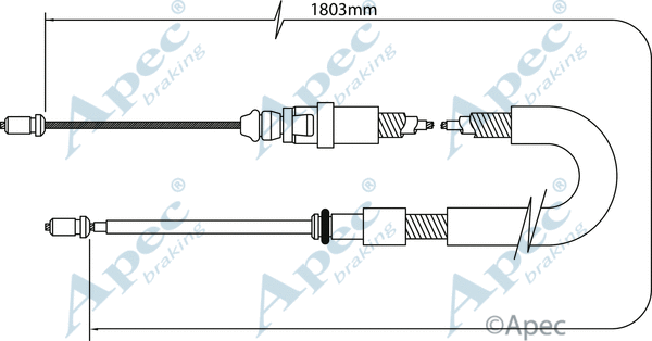 Cable Pull, parking brake (CAB1045)