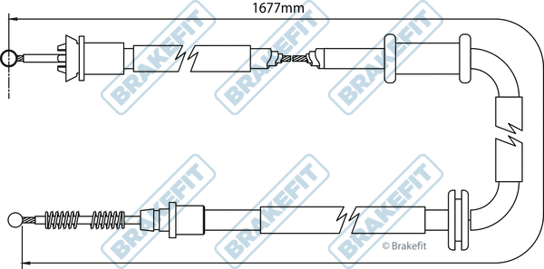 Cable Pull, parking brake (BBC3066)