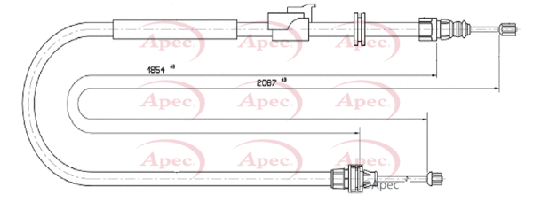 Cable Pull, parking brake (CAB1026)