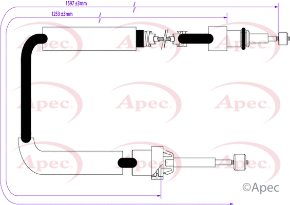 Cable Pull, parking brake (CAB1338)