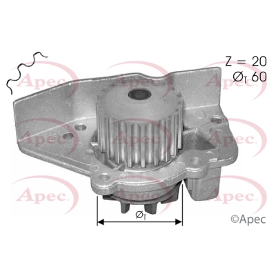 Water Pump, engine cooling (AWP1391)