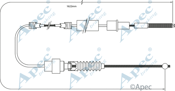 Cable Pull, parking brake (CAB1406)