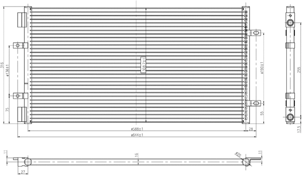 Condenser, air conditioning (7110176)