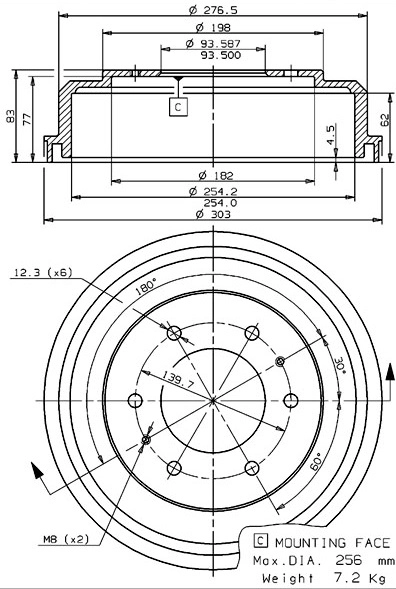 Brake Drum (627.0100)