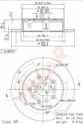 Brake Disc (628.2058)