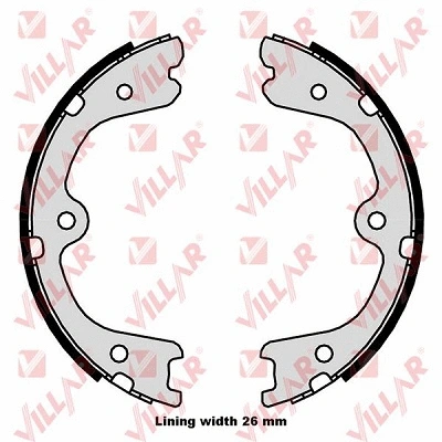 Brake Shoe Set, parking brake (629.0324)