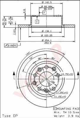 Brake Disc (628.1234)