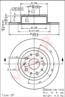 Brake Disc (628.1254)