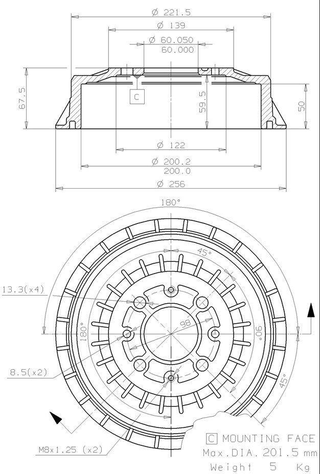 Brake Drum (627.0230)