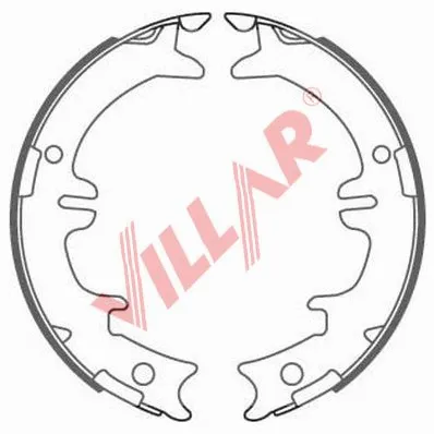 Brake Shoe Set, parking brake (629.0831)