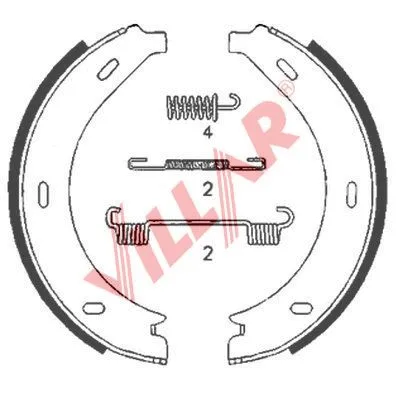 Brake Shoe Set, parking brake (629.0837)