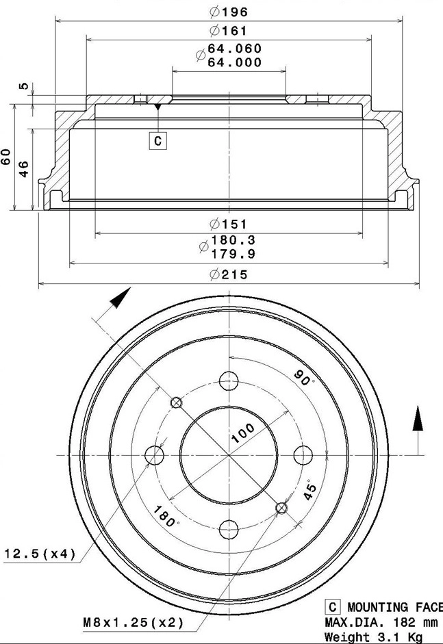 Brake Drum (627.0300)