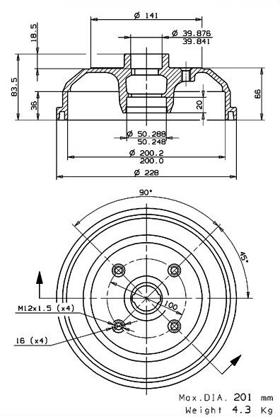 Brake Drum (627.0030)