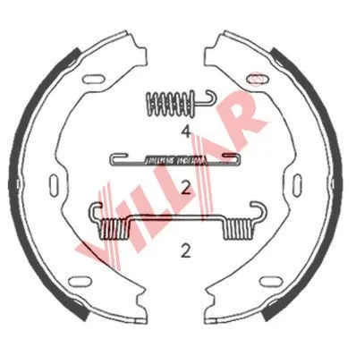 Brake Shoe Set, parking brake (629.0846)