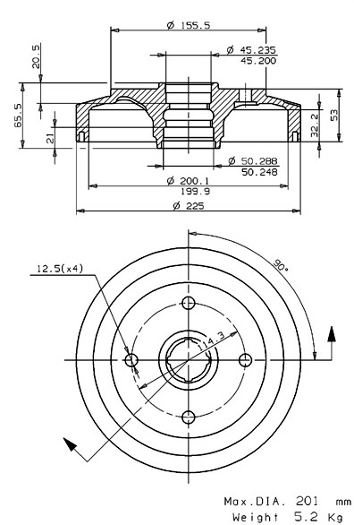 Brake Drum (627.0214)