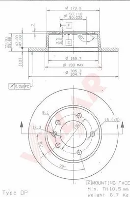 Brake Disc (628.1045)