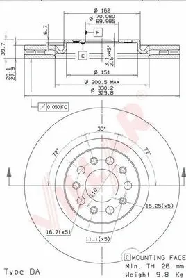 Brake Disc (628.1909)