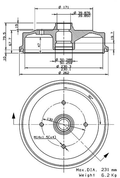Brake Drum (627.0160)