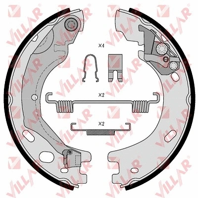 Brake Shoe Set, parking brake (629.0287)
